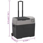 vidaXL Chladiaci box s kolieskom a rukoväťou čierno-sivý 50 l PP – Obrázok 10