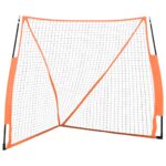 vidaXL Bejzbalová sieť oranžovo-čierna 183x182x183cm oceľ a polyester – Obrázok 2