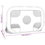 vidaXL Sieť na futbalovú bránku s terčom 120x80x80 cm polyester – Obrázok 8