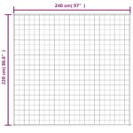 vidaXL Záťažová prikrývka šedá 220x240 cm 15 kg látka – Obrázok 6