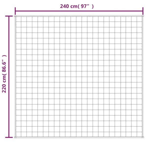 vidaXL Záťažová prikrývka šedá 220x240 cm 15 kg látka – Obrázok 6