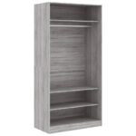 vidaXL Šatník sivý sonoma 100x50x200 cm kompozitné drevo – Obrázok 2