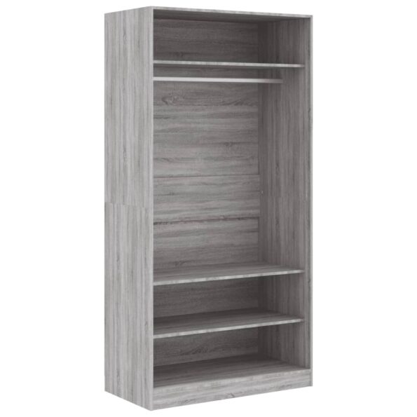 vidaXL Šatník sivý sonoma 100x50x200 cm kompozitné drevo – Obrázok 2