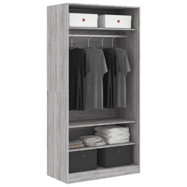 vidaXL Šatník sivý sonoma 100x50x200 cm kompozitné drevo – Obrázok 4