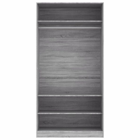 vidaXL Šatník sivý sonoma 100x50x200 cm kompozitné drevo – Obrázok 5