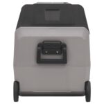 vidaXL Chladiaci box s kolieskom a adaptérom čierno-sivý 50 l PP a PE – Obrázok 6