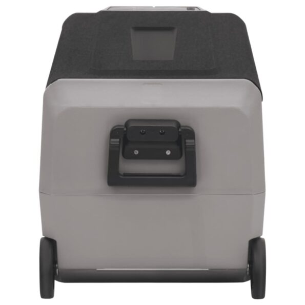 vidaXL Chladiaci box s kolieskom a adaptérom čierno-sivý 50 l PP a PE – Obrázok 6