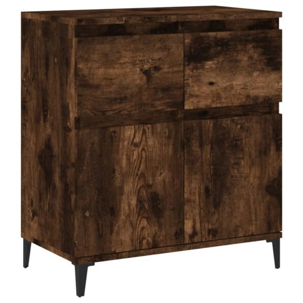 vidaXL Komoda dymový dub 60x35x70 cm spracované drevo – Obrázok 2