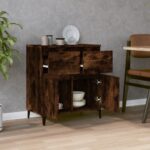 vidaXL Komoda dymový dub 60x35x70 cm spracované drevo – Obrázok 3