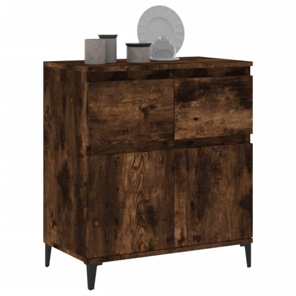 vidaXL Komoda dymový dub 60x35x70 cm spracované drevo – Obrázok 4