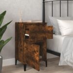 vidaXL Nočné stolíky 2 ks dymový dub 40x35x70 cm – Obrázok 3