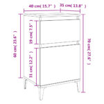 vidaXL Nočné stolíky 2 ks dymový dub 40x35x70 cm – Obrázok 11