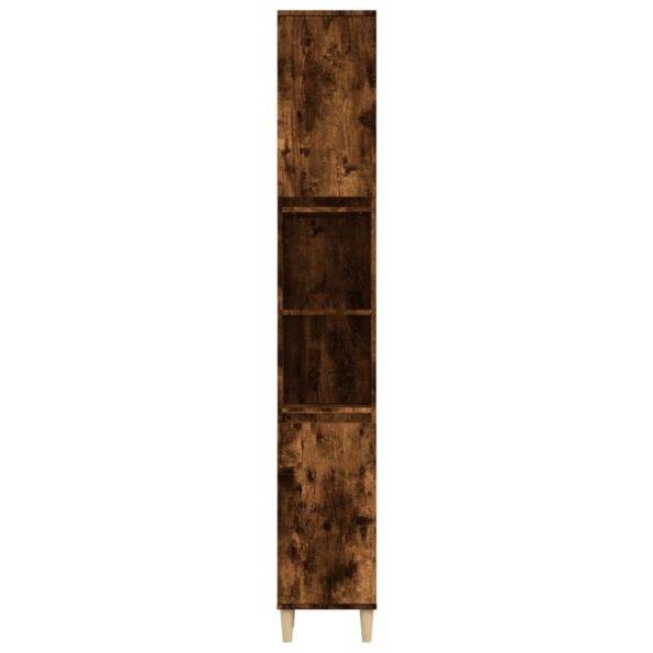 vidaXL Kúpeľňová skrinka dymový dub 30x30x190 cm spracované drevo – Obrázok 6