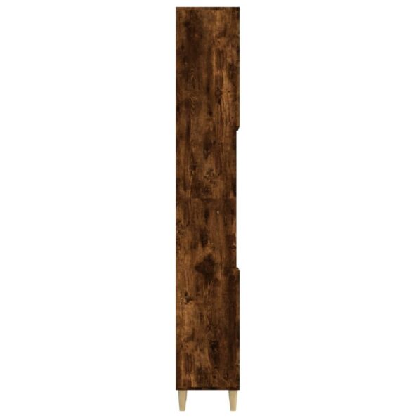 vidaXL Kúpeľňová skrinka dymový dub 30x30x190 cm spracované drevo – Obrázok 8
