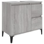 vidaXL Kúpeľňová skrinka sivý dub sonoma 65x33x60 cm kompozitné drevo – Obrázok 2
