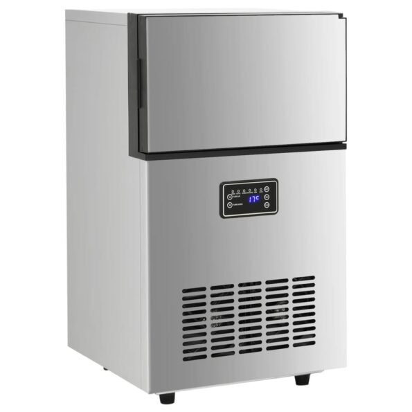 vidaXL Výrobník ľadových kociek strieborný 45 kg / 24 h – Obrázok 2