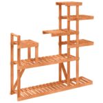 vidaXL Stojan na kvetiny 110x25x111 cm masívna jedľa – Obrázok 6
