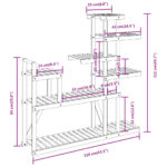 vidaXL Stojan na kvetiny 110x25x111 cm masívna jedľa – Obrázok 8