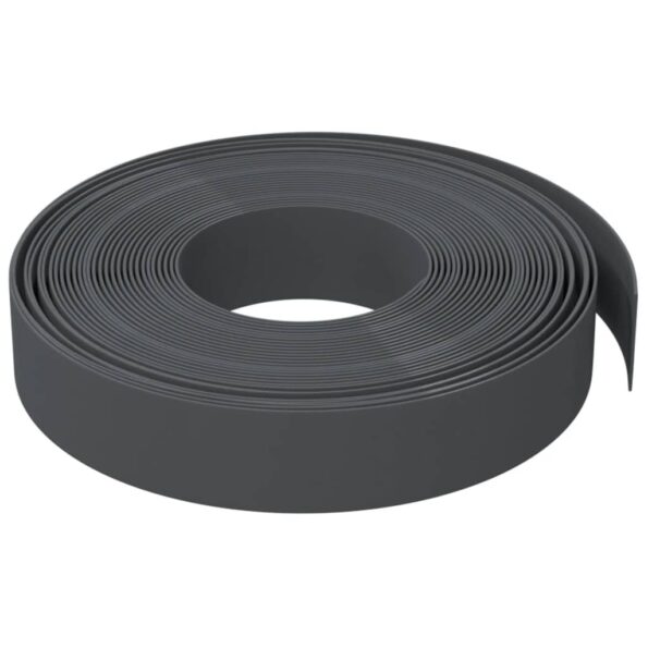 vidaXL Záhradné obruby 3 ks sivé 10 m 10 cm polyetylén – Obrázok 4