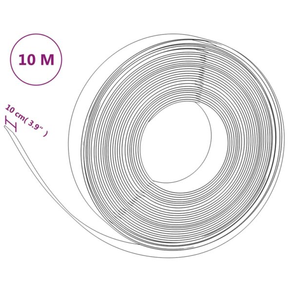 vidaXL Záhradné obruby 3 ks sivé 10 m 10 cm polyetylén – Obrázok 7