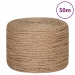 vidaXL Jutové lano 50 m dlhé 8 mm hrubé – Obrázok 2