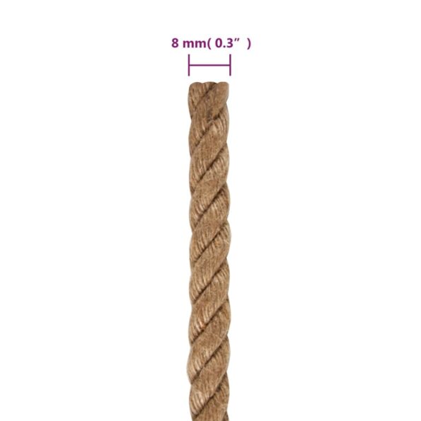 vidaXL Jutové lano 50 m dlhé 8 mm hrubé – Obrázok 6