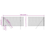 vidaXL Drôtený plot zelený 0,8x25 m – Obrázok 5