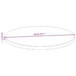 vidaXL Stolová doska Ø80x2,5 cm bambus – Obrázok 4