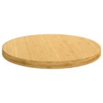 vidaXL Stolová doska Ø60x4 cm bambus – Obrázok 2