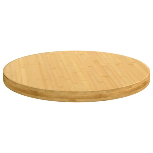 vidaXL Stolová doska Ø60x4 cm bambus – Obrázok 2