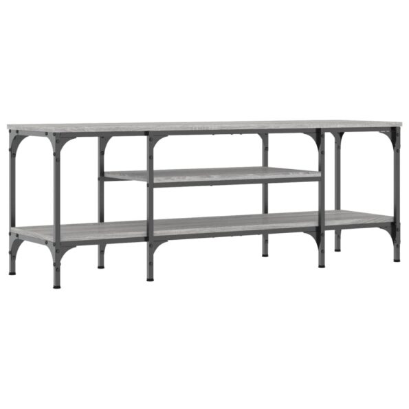 vidaXL TV skrinka sivá sonoma 121x35x45 cm kompozitné drevo a železo – Obrázok 2
