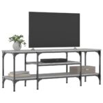 vidaXL TV skrinka sivá sonoma 121x35x45 cm kompozitné drevo a železo – Obrázok 3