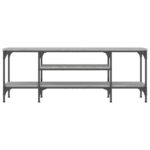 vidaXL TV skrinka sivá sonoma 121x35x45 cm kompozitné drevo a železo – Obrázok 4