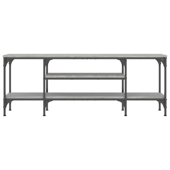 vidaXL TV skrinka sivá sonoma 121x35x45 cm kompozitné drevo a železo – Obrázok 4