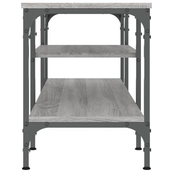 vidaXL TV skrinka sivá sonoma 121x35x45 cm kompozitné drevo a železo – Obrázok 5
