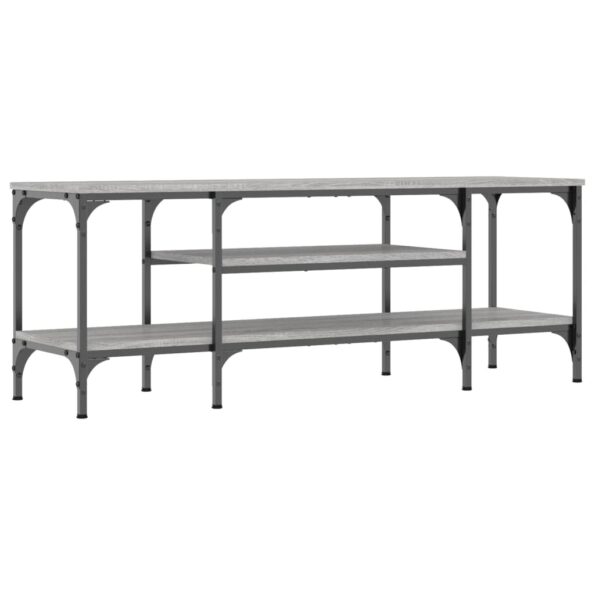 vidaXL TV skrinka sivá sonoma 121x35x45 cm kompozitné drevo a železo – Obrázok 6