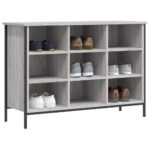 vidaXL Botník sivý dub sonoma 100x35x70 cm kompozitné drevo – Obrázok 3