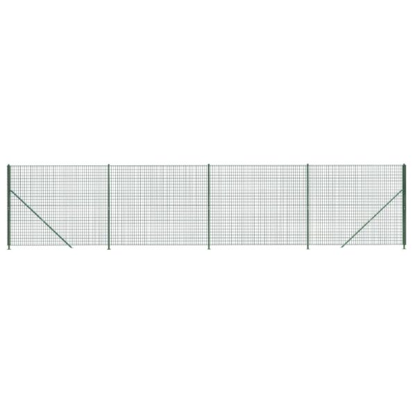 vidaXL Drôtený plot s prírubou zelený 1,8x10 m – Obrázok 2