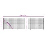 vidaXL Drôtený plot s prírubou zelený 1,8x10 m – Obrázok 6