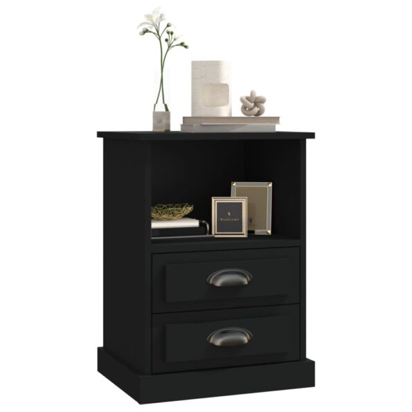 vidaXL Nočné stolíky 2 ks čierne 43x36x60 cm – Obrázok 4