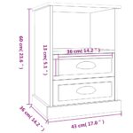 vidaXL Nočné stolíky 2 ks čierne 43x36x60 cm – Obrázok 11