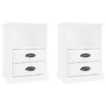 vidaXL Nočné stolíky 2 ks lesklé biele 43x36x60 cm – Obrázok 2