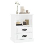 vidaXL Nočné stolíky 2 ks lesklé biele 43x36x60 cm – Obrázok 4