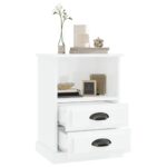 vidaXL Nočné stolíky 2 ks lesklé biele 43x36x60 cm – Obrázok 5