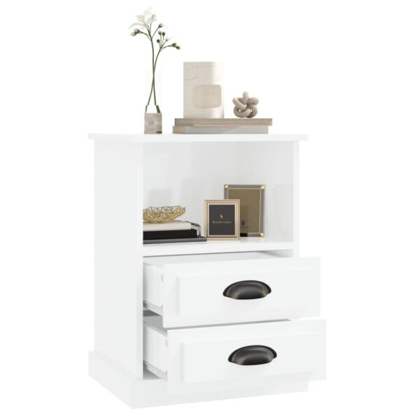 vidaXL Nočné stolíky 2 ks lesklé biele 43x36x60 cm – Obrázok 5