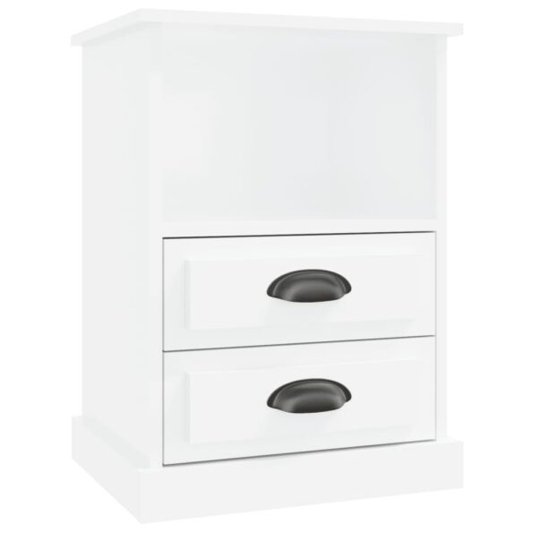 vidaXL Nočné stolíky 2 ks lesklé biele 43x36x60 cm – Obrázok 6