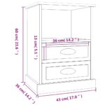 vidaXL Nočné stolíky 2 ks lesklé biele 43x36x60 cm – Obrázok 11