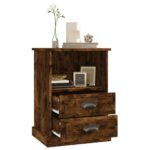 vidaXL Nočný stolík dymový dub 43x36x60 cm – Obrázok 5
