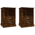 vidaXL Nočné stolíky 2 ks dymový dub 43x36x60 cm – Obrázok 2