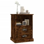 vidaXL Nočné stolíky 2 ks dymový dub 43x36x60 cm – Obrázok 4